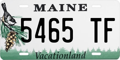 ME license plate 5465TF