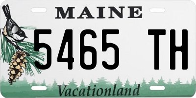 ME license plate 5465TH