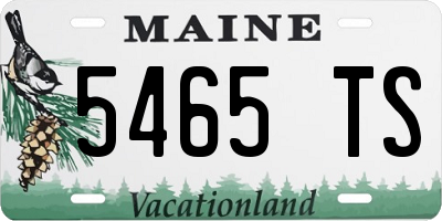 ME license plate 5465TS