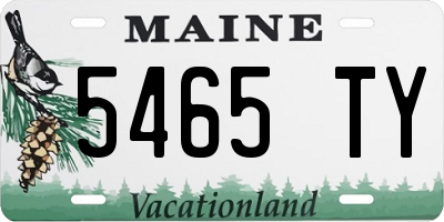 ME license plate 5465TY