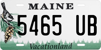 ME license plate 5465UB
