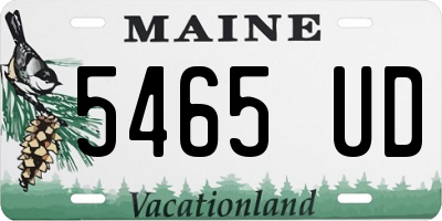 ME license plate 5465UD