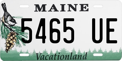 ME license plate 5465UE