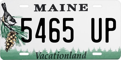 ME license plate 5465UP