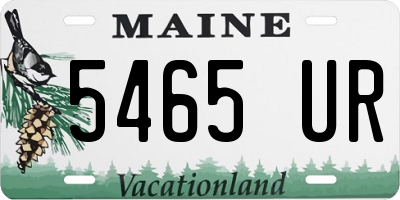 ME license plate 5465UR