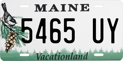 ME license plate 5465UY