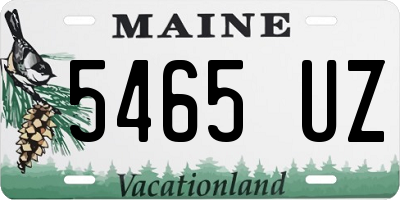 ME license plate 5465UZ