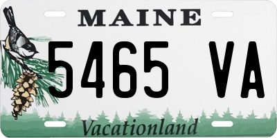 ME license plate 5465VA