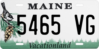 ME license plate 5465VG