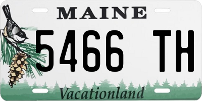 ME license plate 5466TH