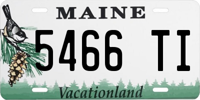 ME license plate 5466TI
