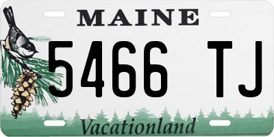 ME license plate 5466TJ