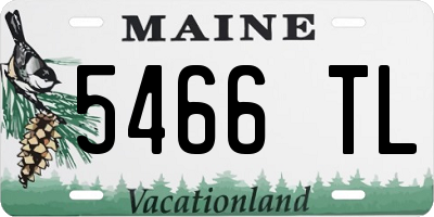 ME license plate 5466TL