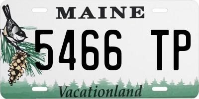 ME license plate 5466TP