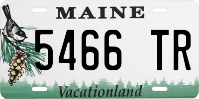 ME license plate 5466TR