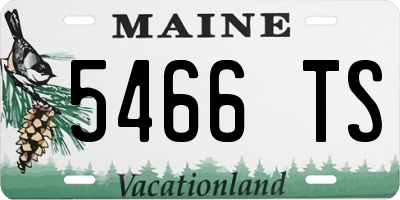 ME license plate 5466TS