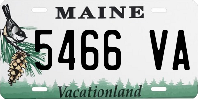 ME license plate 5466VA