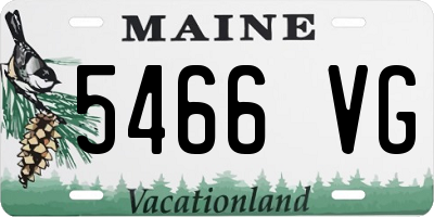 ME license plate 5466VG