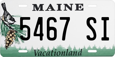 ME license plate 5467SI