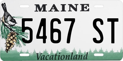ME license plate 5467ST