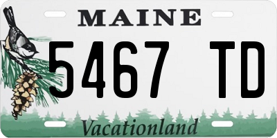ME license plate 5467TD