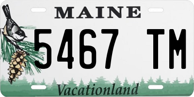 ME license plate 5467TM
