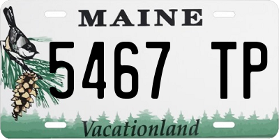ME license plate 5467TP