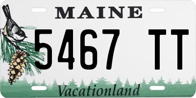 ME license plate 5467TT