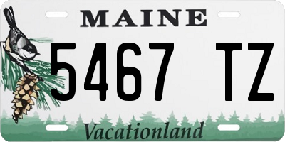 ME license plate 5467TZ