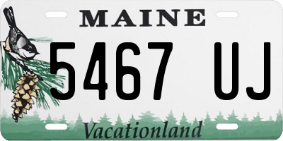 ME license plate 5467UJ