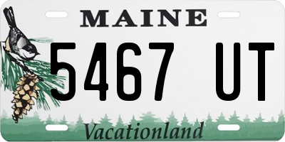 ME license plate 5467UT