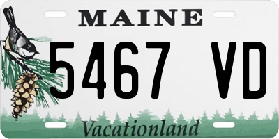 ME license plate 5467VD