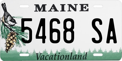 ME license plate 5468SA