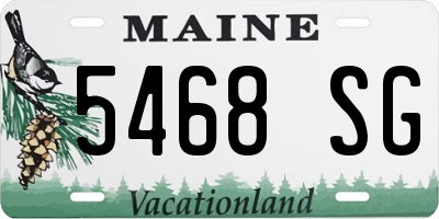 ME license plate 5468SG