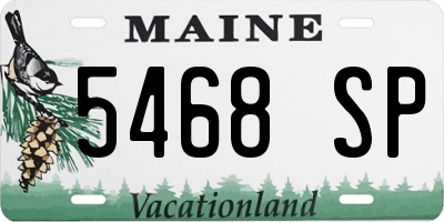 ME license plate 5468SP