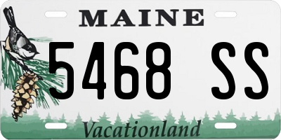ME license plate 5468SS