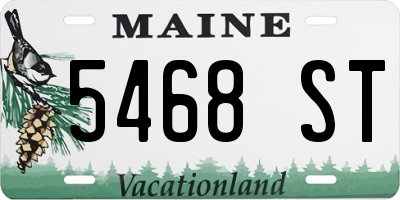 ME license plate 5468ST