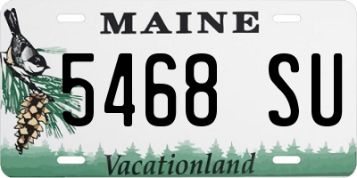 ME license plate 5468SU