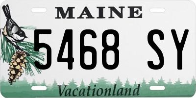 ME license plate 5468SY