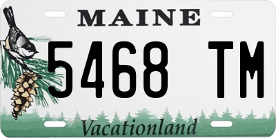 ME license plate 5468TM