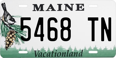 ME license plate 5468TN