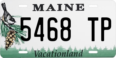 ME license plate 5468TP