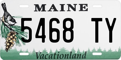 ME license plate 5468TY