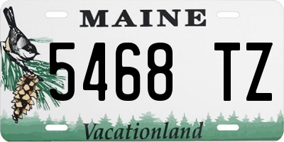ME license plate 5468TZ