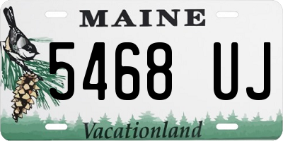 ME license plate 5468UJ
