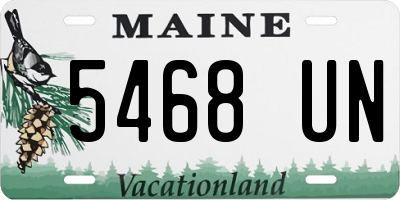 ME license plate 5468UN