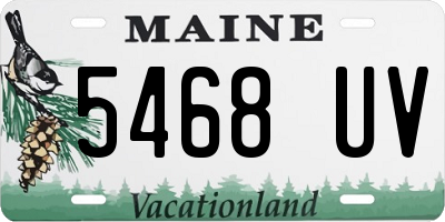 ME license plate 5468UV