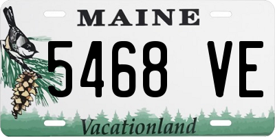 ME license plate 5468VE
