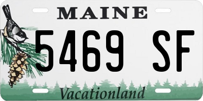 ME license plate 5469SF