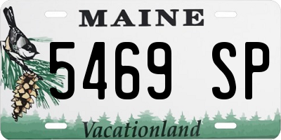 ME license plate 5469SP